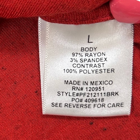 Red Sequin Crop Top. Short Sleeves. Size Large. #Major Maximalism. #Glam #sequin - Picture 6 of 7